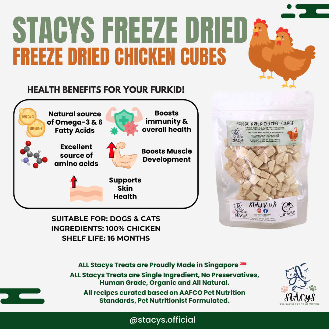 Freeze Dried Chicken Cubes